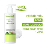 Wishcare Triple Bond Repair Shampoo | Technology for Damaged Hair (250ml) | Pink Flash BD